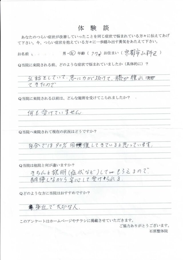 アンケート用紙